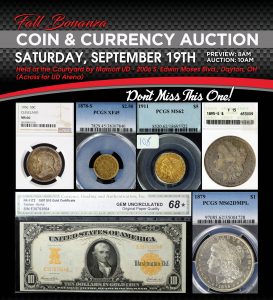 Fall Bonanza Coin & Currency Auction